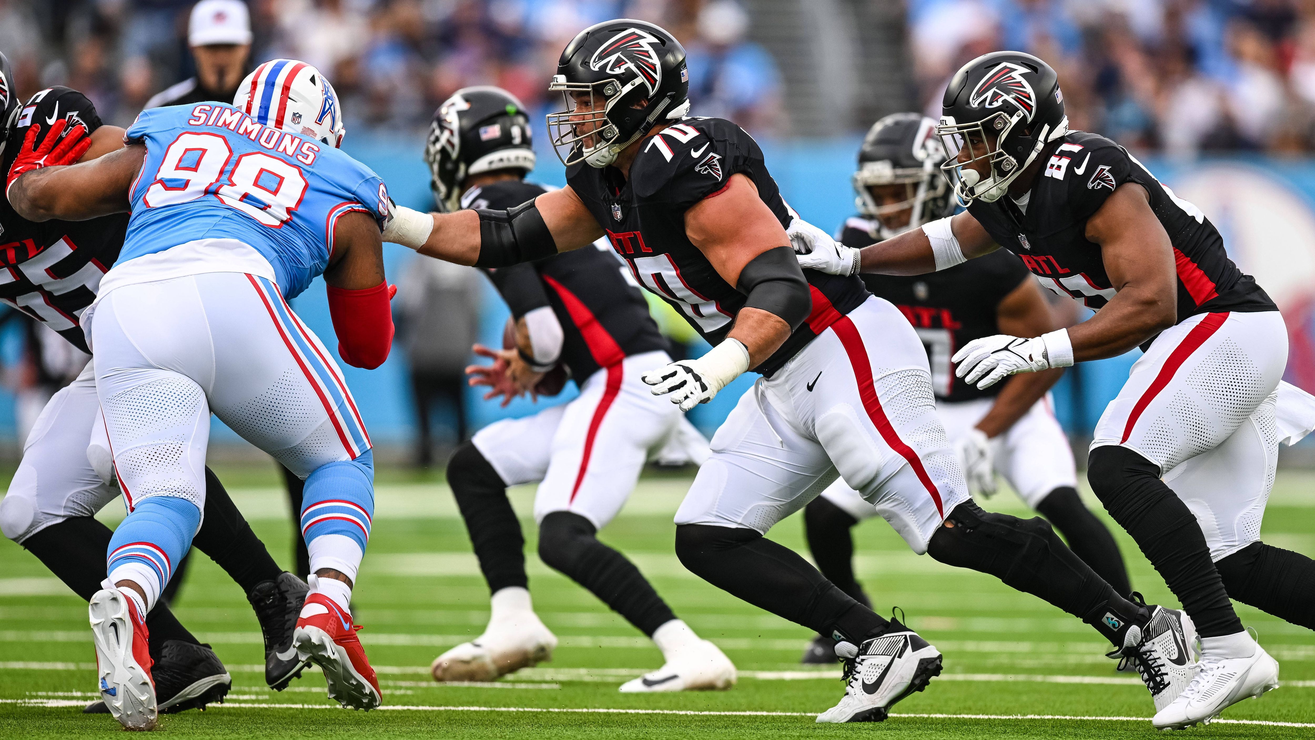 <strong>Platz 4: Atlanta Falcons - 65,8 Millionen US-Dollar</strong><br>Anzahl der Spieler: 14<br>Top-Verdiener: Jake Matthews (LT) - 21,8 Millionen US-Dollar<br>Durchschnitts-Cap-Space pro Spieler: 4,7 Millionen US-Dollar<br>Prozentualer Anteil der O-Line am Cap Space: 25,3%