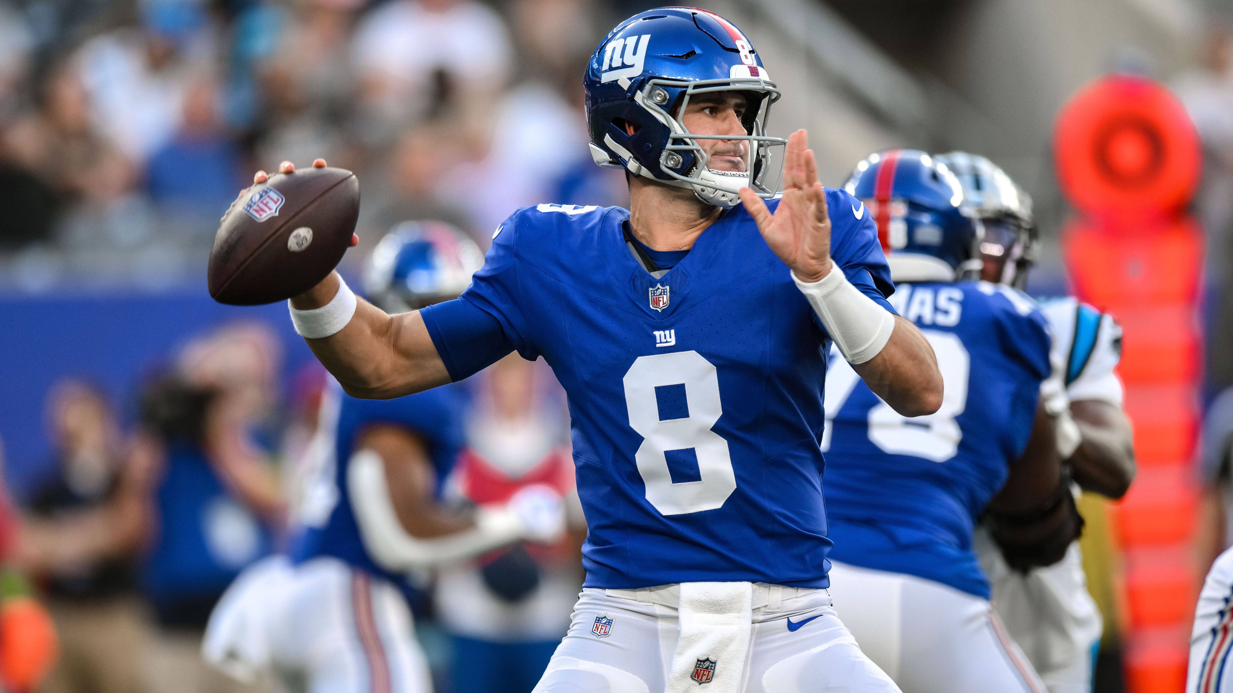 <strong>New York Giants: Daniel Jones </strong><br>Position: Quarterback <br>Durchschnittliches Jahresgehalt: 40 Millionen US-Dollar <br>Gesamtvolumen: 160 Millionen US-Dollar