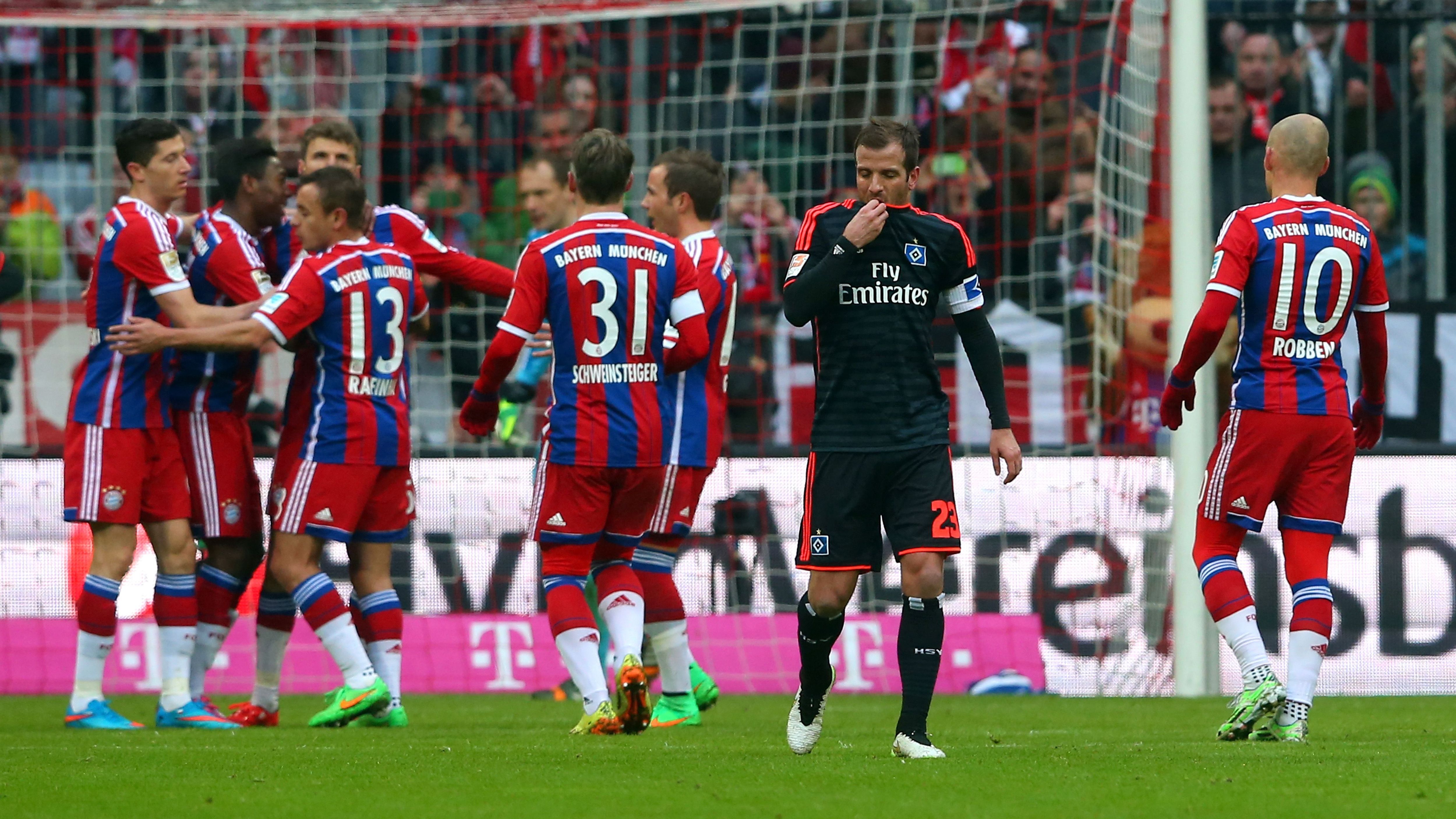 <strong>FC Bayern München - Hamburger SV 8:0 (14. Februar 2015)</strong><br>Das Jahr 2015 war aber dennoch besonders bitter für den HSV, weil es aufgrund des Spielplanes gleich zwei Mal nach München ging - und im Februar wurden Rafael van der Vaart und seine Kollegen von der Bayern-Walze regelrecht überrollt. Arjen Robben, Thomas Müller und Mario Götze trafen dabei jeweils doppelt. Franck Ribery und Robert Lewandowski rundeten den gelungenen Bayern-Spieltag mit ihren Toren zum 8:0-Endstand ab.