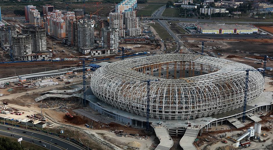 
                <strong>10. Mordwinien-Arena (Saransk)</strong><br>
                Platz für: 44.442 ZuschauerFür das Großereignis Weltmeisterschaft wurde das Stadion in Saransk extra erbaut. Viermal gibt es hier Vorrunden-Spiele zu bestaunen.
              