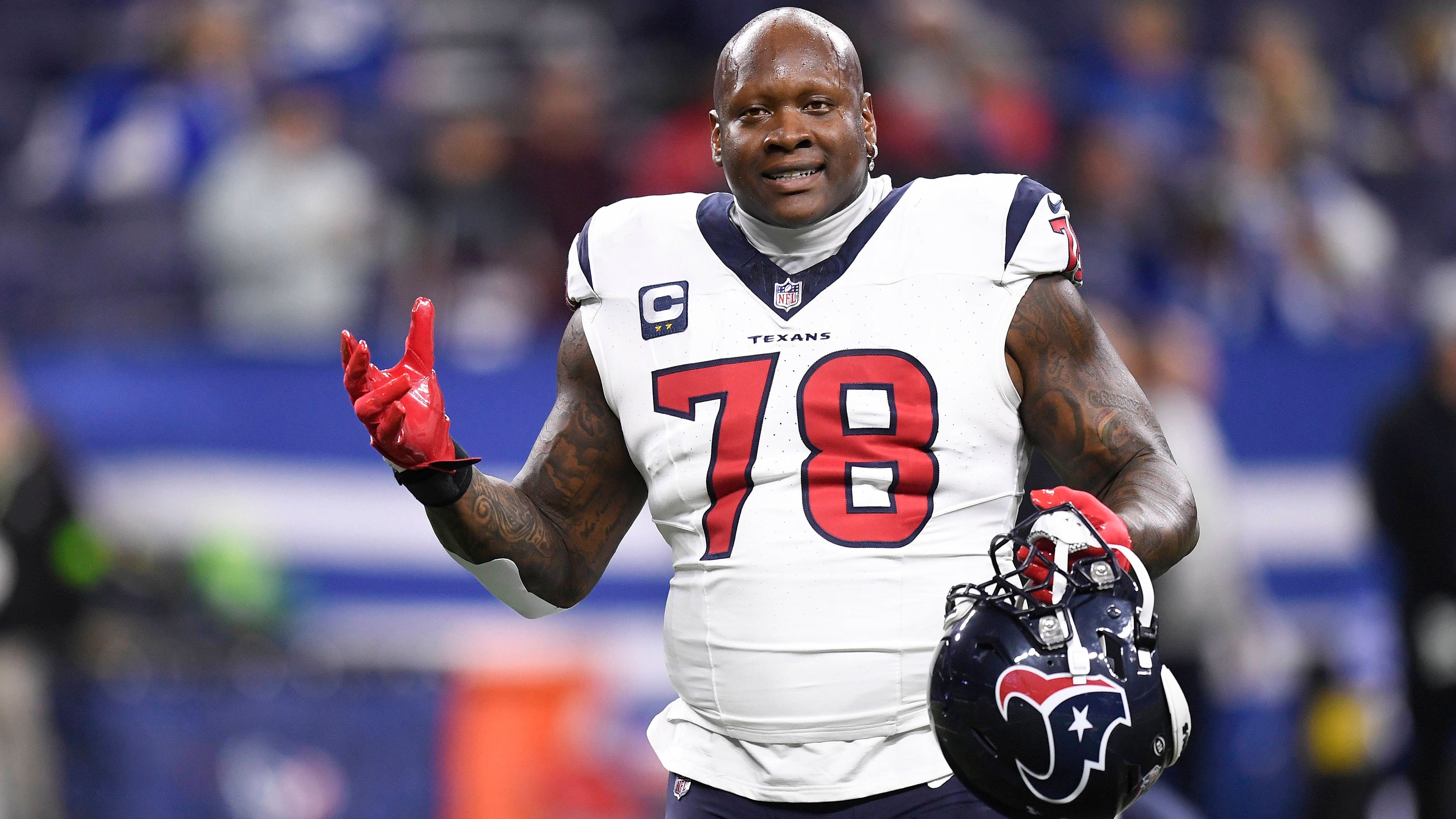 <strong>Houston Texans</strong><br>- Laremy Tunsil, Offensive Tackle, Jahresgehalt: 25 Mio. Dollar<br>- Danielle Hunter, Linebacker, Jahresgehalt: 24,5 Mio. Dollar<br>- Stefon Diggs, Wide Receiver, Jahresgehalt: 22,52 Mio. Dollar<br>- Tytus Howard, Offensive Tackle, Jahresgehalt: 18,667 Mio. Dollar<br>- Dalton Schultz, Tight End, Jahresgehalt: 12 Mio. Dollar