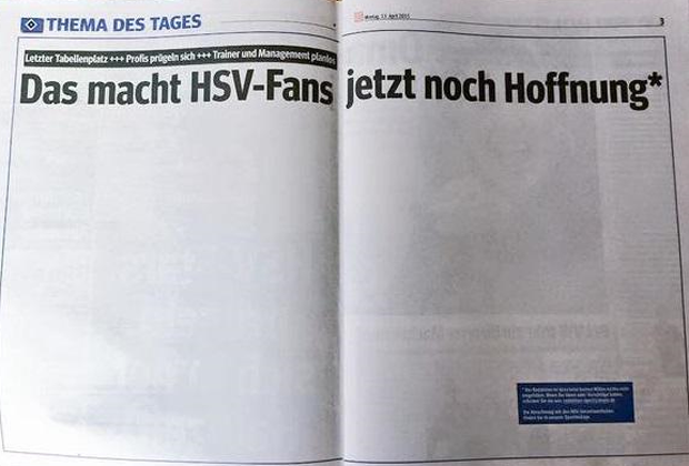 
                <strong>So lacht das Netz über den HSV</strong><br>
                Die "Hamburger Morgenpost" versucht, die Fans nochmal zu ermutigen. Oder auch nicht.
              
