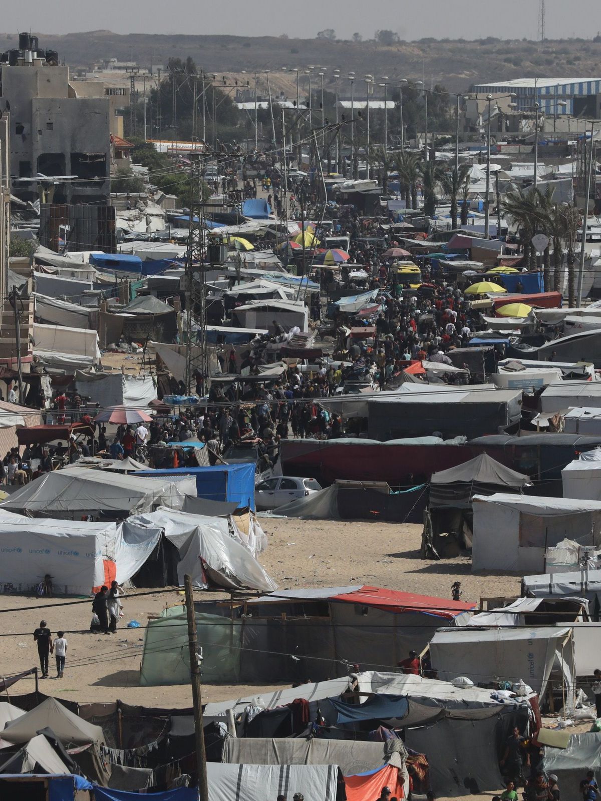 Rafah: Ein Lager für vertriebene Palästinenser in der Nähe der Grenze zu Ägypten