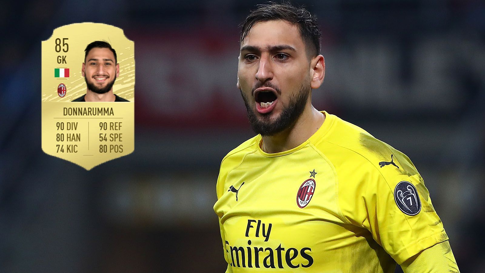 
                <strong>Torwart: Gianluigi Donnarumma (+7/AC Mailand)</strong><br>
                Spielstärke: 85Potenzial: 92 (+7)
              