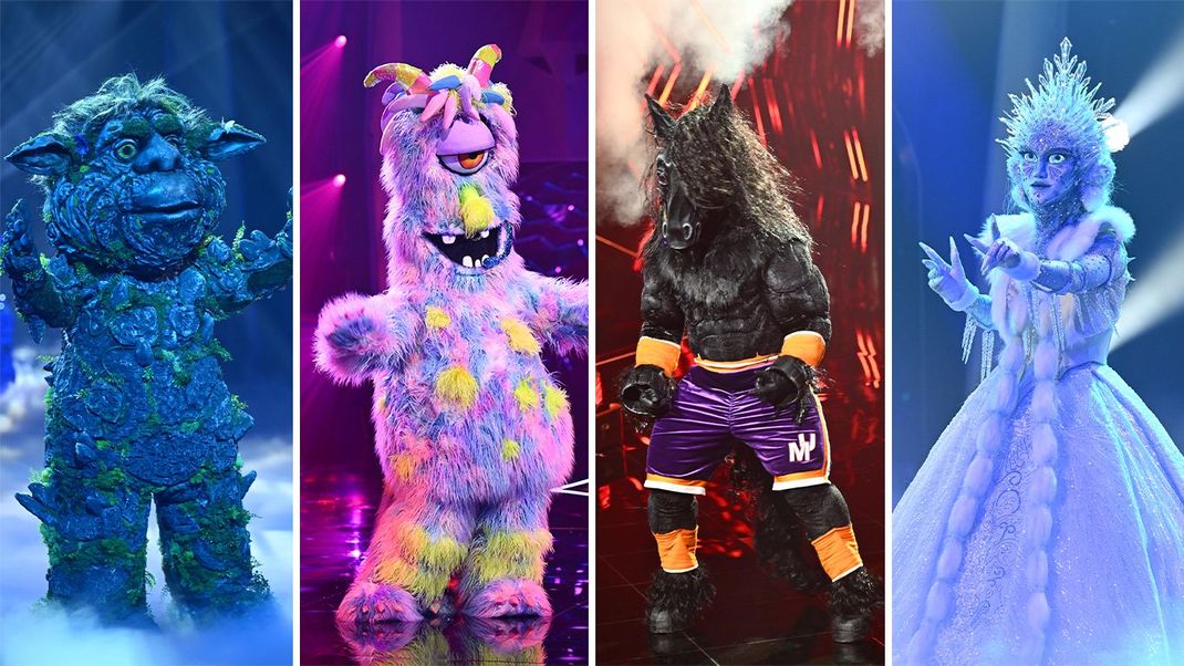 Sie alle wollen der neue Masked Singer werden: der Troll, der Lulatsch, der Mustang und die Eisprinzessin.