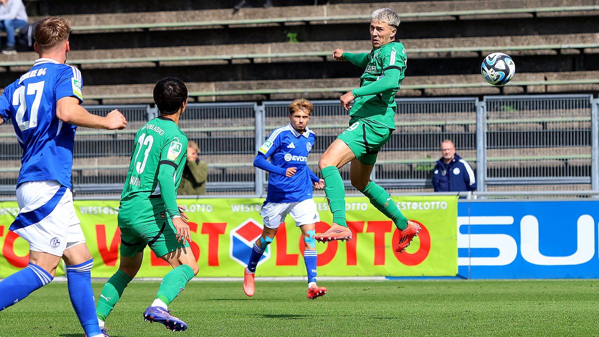 Regionalliga West: FC Schalke 04 II - Borussia Moenchengladbach II ** NUR FÜR REDAKTIONELLE ZWECKE ** EDITORIAL USE ONLY **<p>Fussball Regionalliga West 7.Spieltag Samstag 14.09.2024 FC Schalke 04 ...