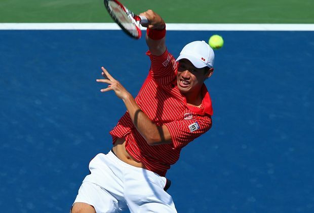 
                <strong>Halbfinale: Nishikori - Djokovic (Nr. 1)</strong><br>
                Im Halbfinale wartet kein Geringerer als die Nummer eins der Setzliste: Novak Djokovic. Gegen den Djoker zeigt Nishikori - bis auf Satz zwei - seine wohl beste Leistung des Turniers. Das 6:4, 1:6, 7:6, 6:3 nach 2:52 Stunden bedeutet für den Japaner schon so etwas wie Schnelldurchgang.
              