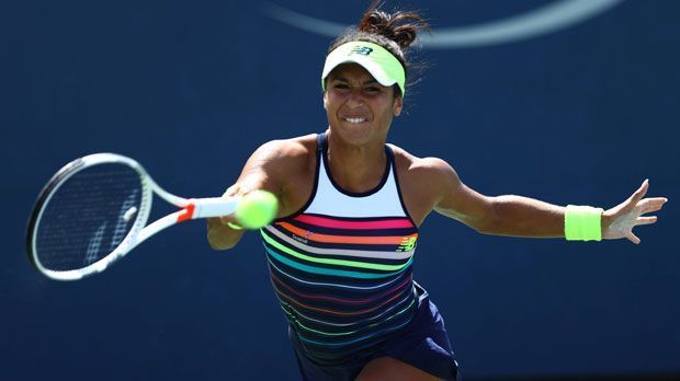 
                <strong>Heather Watson</strong><br>
                Neon geht auch weiblich. Heather Watson wollte ihre Auftaktgegnerin Alize Cornet blenden. Hat nicht geklappt. Glatte Zweisatz-Niederlage für die Britin.
              