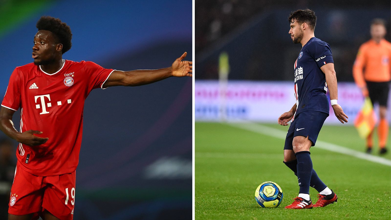 
                <strong>Alphonso Davies vs. Juan Bernat</strong><br>
                Auch wenn Bernat in Paris einen sehr anständigen Fußball spielt, hat er gegen "Road Runner" Davies keine Chance. Alleine die Schnelligkeitsvorteile genügen dem Münchner schon, um seinen Gegner in die Tasche zu stecken. Auch wenn Bernat noch eine Rechnung mit den Bayern offen hat, muss er sich in diesem Duell hinten anstellen: 5:1
              