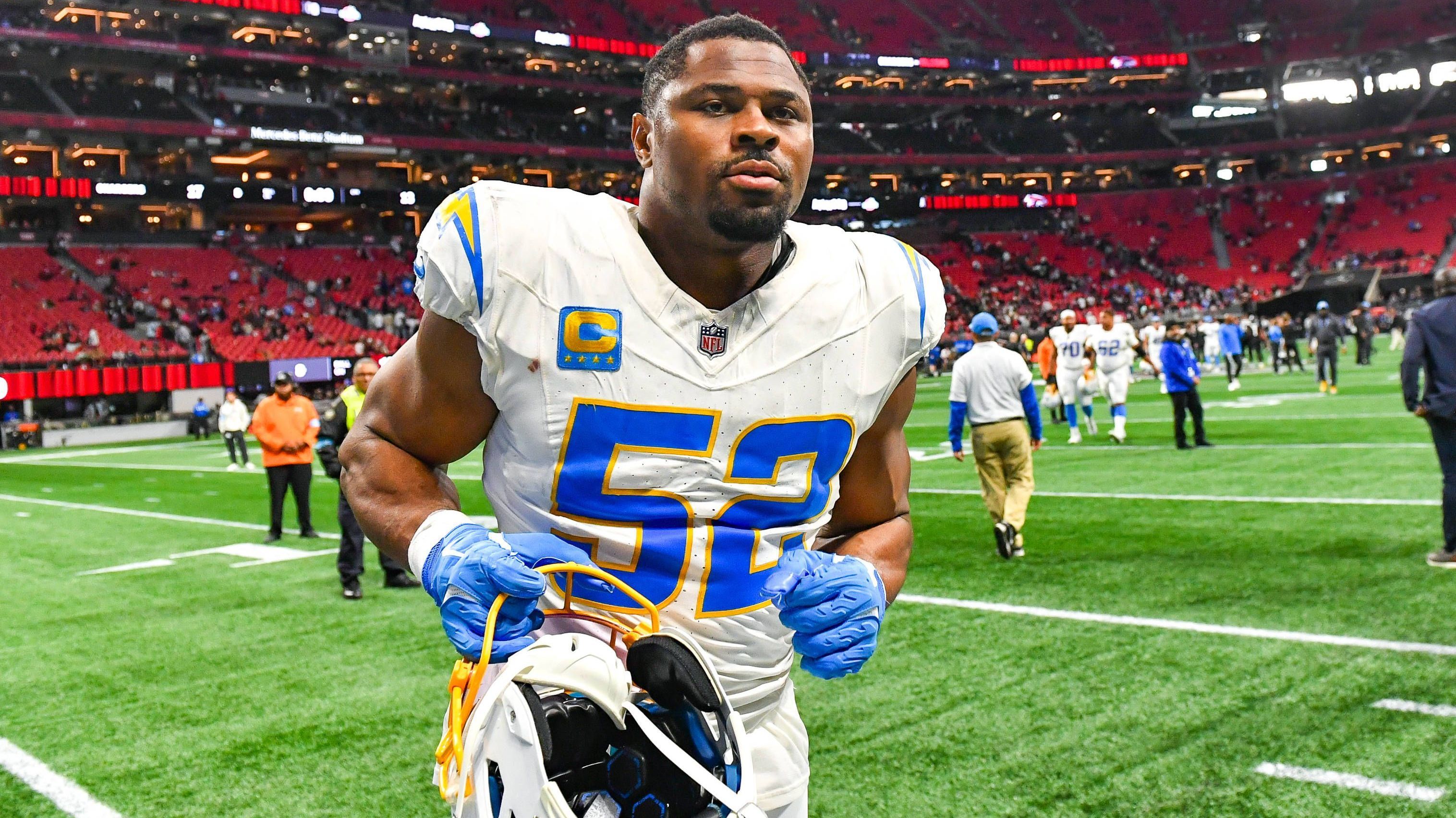 <strong>3 Pro Bowler: Los Angeles Chargers</strong><br>Khalil Mack (Outside Linebacker), Derwin James Jr. (Safety), Rashawn Slater (Left Tackle)