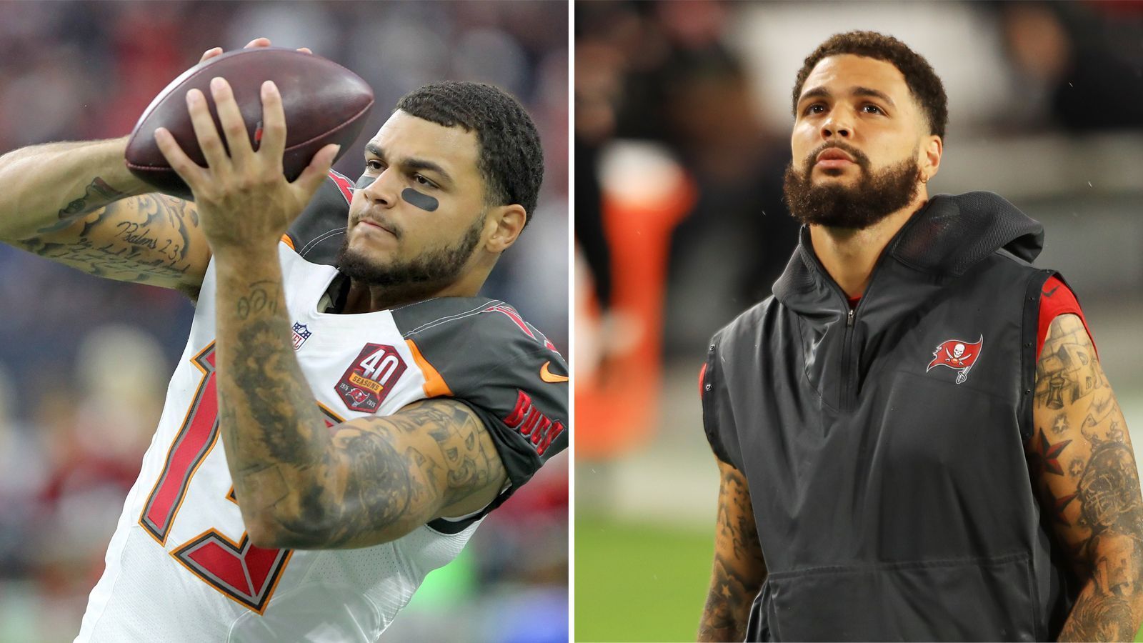 
                <strong>Mike Evans</strong><br>
                Mike Evans wurde im Draft 2014 an Nummer sieben ausgewählt und entwickelte sich schnell zu einem absoluten Top-Receiver. Auch in den Jahren, in denen es bei den Bucs nicht gut lief, stach Evans mit guten Leistungen hervor. Nun greift er nach seinem ersten Super-Bowl-Titel.
              