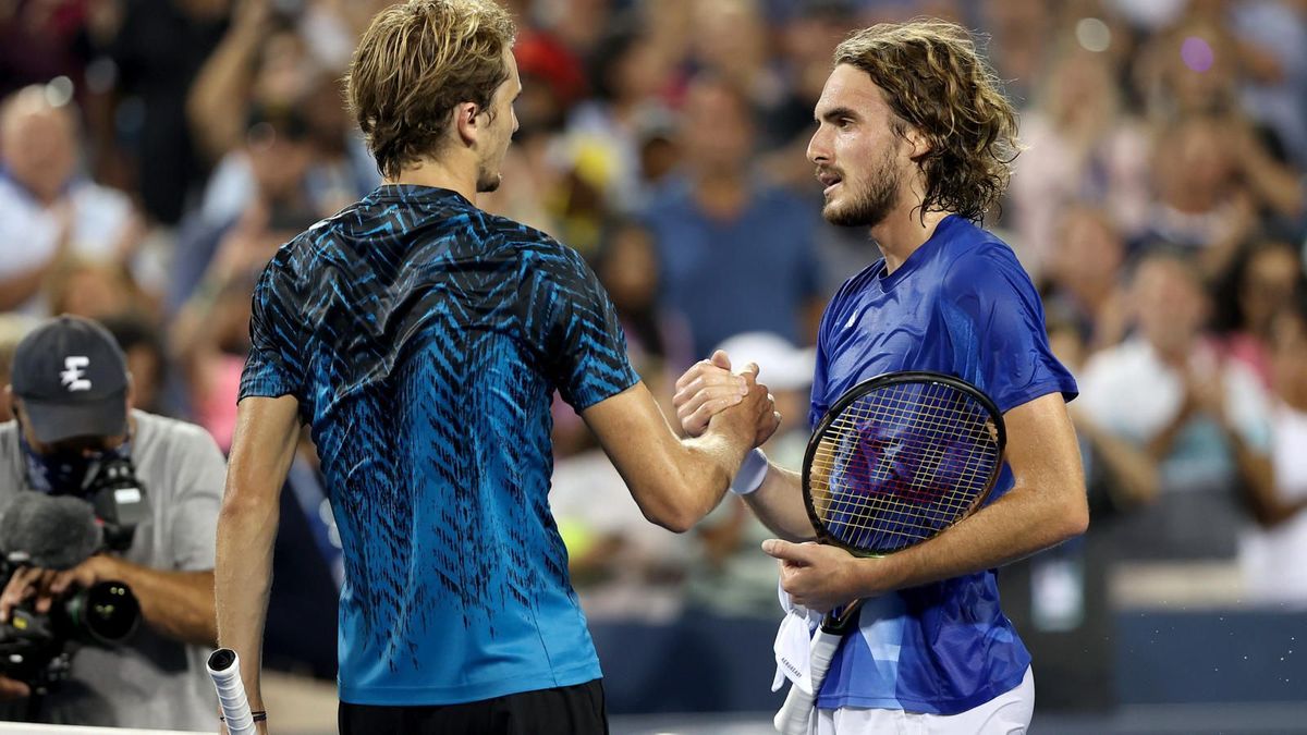 Alexander Zverev und Stefanos Tsitsipas