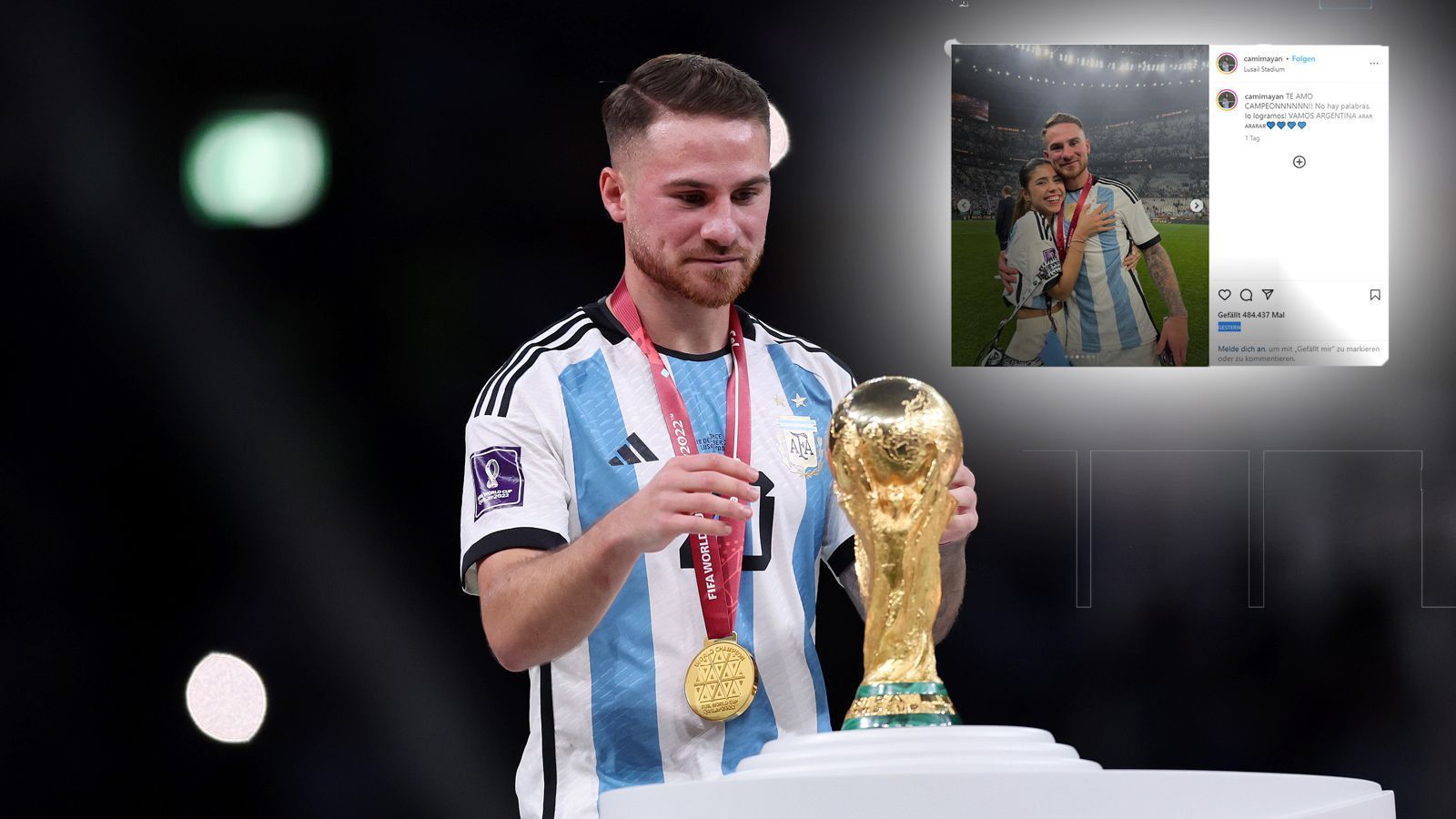 
                <strong>Argentinien-Weltmeister Mac Allister stolpert über Instagram-Übersetzung </strong><br>
                Unfreiwillig schlüpfrige Titel-Anekdote für Argentinien-Weltmeister Alexis Mac Allister: Der 23-Jährige ist nach dem Titelgewinn der "Albiceleste" Opfer der automatischen Instagram-Übersetzung geworden. Die Freundin des Mittelfeldspielers hatte dem 23-Jährigen nach dem gewonnenen WM-Titel über Instagram stolz Glückwünsche geschrieben. Mac Allister kommentierte das Foto mit "Te amooooo!! Vamos carajooooooo", was im Spanischen als "Ich liebe Dich!! Auf geht's" übersetzt werden kann. Die automatisch generierte englische Instagram-Übersetzung machte allerdings "I love you!! Come on, let´s fuck!" aus der Freudenbekundung des frisch gebackenen Weltmeisters. Erste Reaktionen der Instagram-Community ließen nicht lange auf sich warten. In zahlreichen Kommentaren machten sich die Fans über den kuriosen Fauxpas lustig. Einer schrieb beispielsweise: "Entspann dich, es musste ja nicht die ganze Welt wissen, dass du dein Mädchen fi**** willst"
              