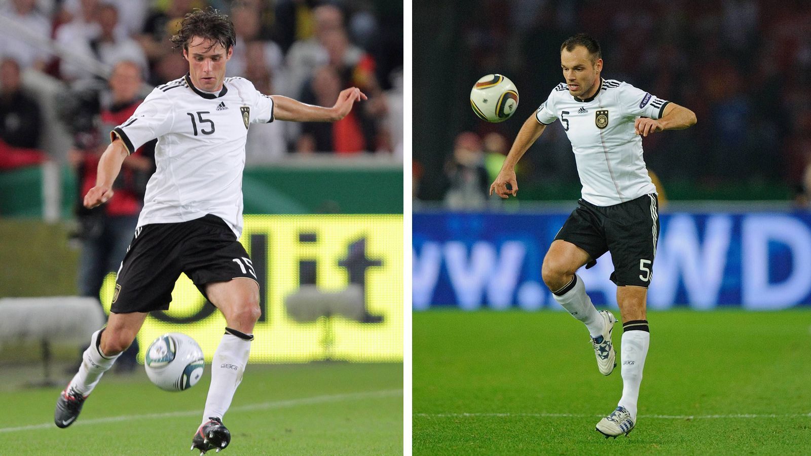 
                <strong>2010 verletzt: Christian Träsch (VfB Stuttgart) und Heiko Westermann (FC Schalke 04)</strong><br>
                Auch Christian Träsch und Heiko Westermann müssen ihre WM-Träume wegen Verletzungen begraben. Westermann wird noch bis 2013 für die Nationalmannschaft berufen, für die er insgesamt 27 Mal aufläuft. Träsch fügt seinen zwei Länderspielen vor der WM noch acht weitere bis 2011 hinzu, bevor er nicht mehr zum Elitekader gehört.
              