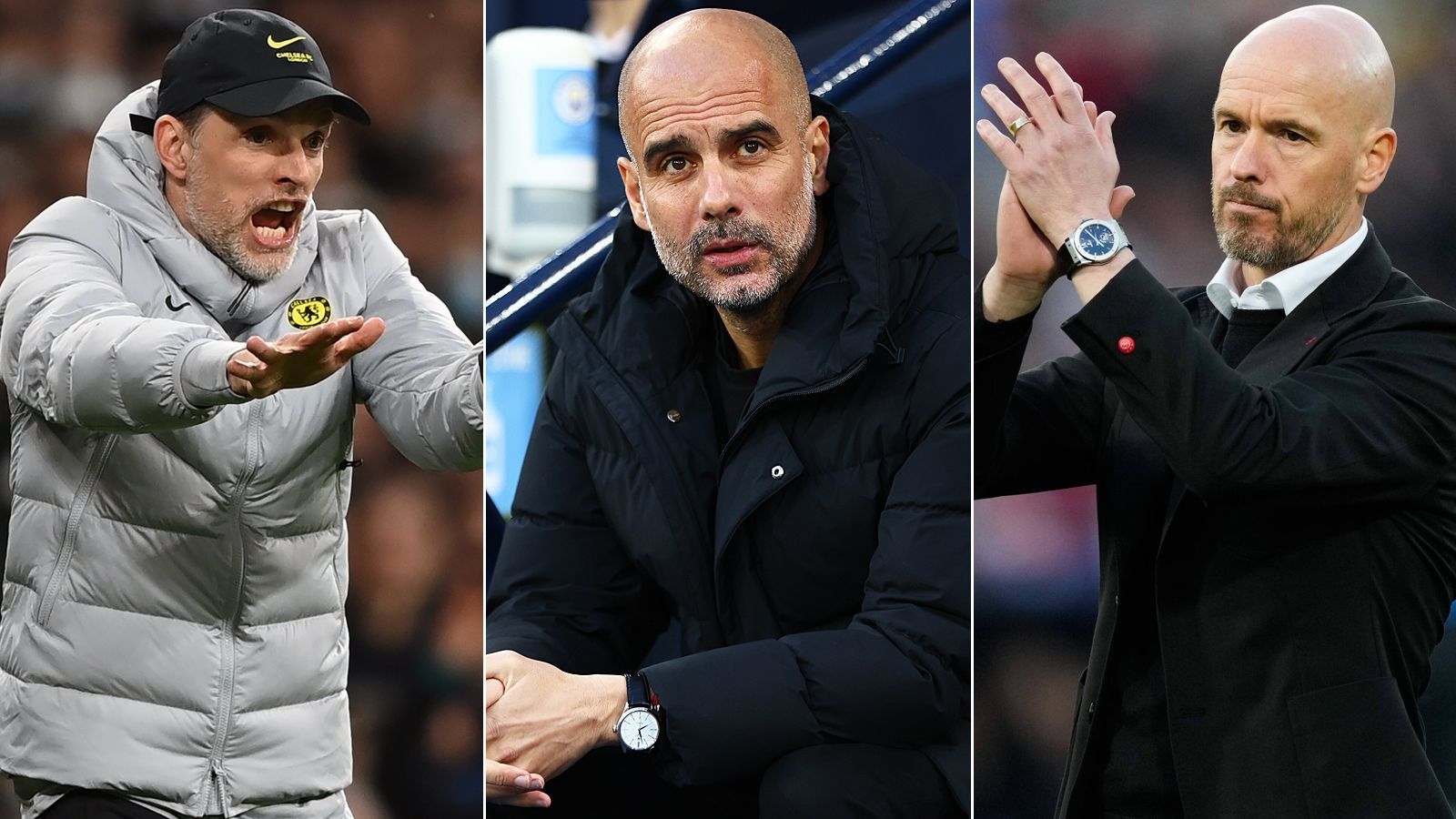 
                <strong>Die Gehälter der Premier League-Trainer</strong><br>
                Erik ten Hag (re.) wird ab Sommer 2022 Trainer von Manchester United. In Sachen Gehalt dürfte der Niederländer im Schatten einiger Kollegen bei anderen Premier-League-Klub stehen. ran zeigt die Gehälter der Premier-League-Coaches. (Quelle: Sun/Stand: 23. April 2022/Anm.: Burnley hat aktuell keinen Chef-, sondern nur einen Interimstrainer und fehlt daher in der Liste)
              