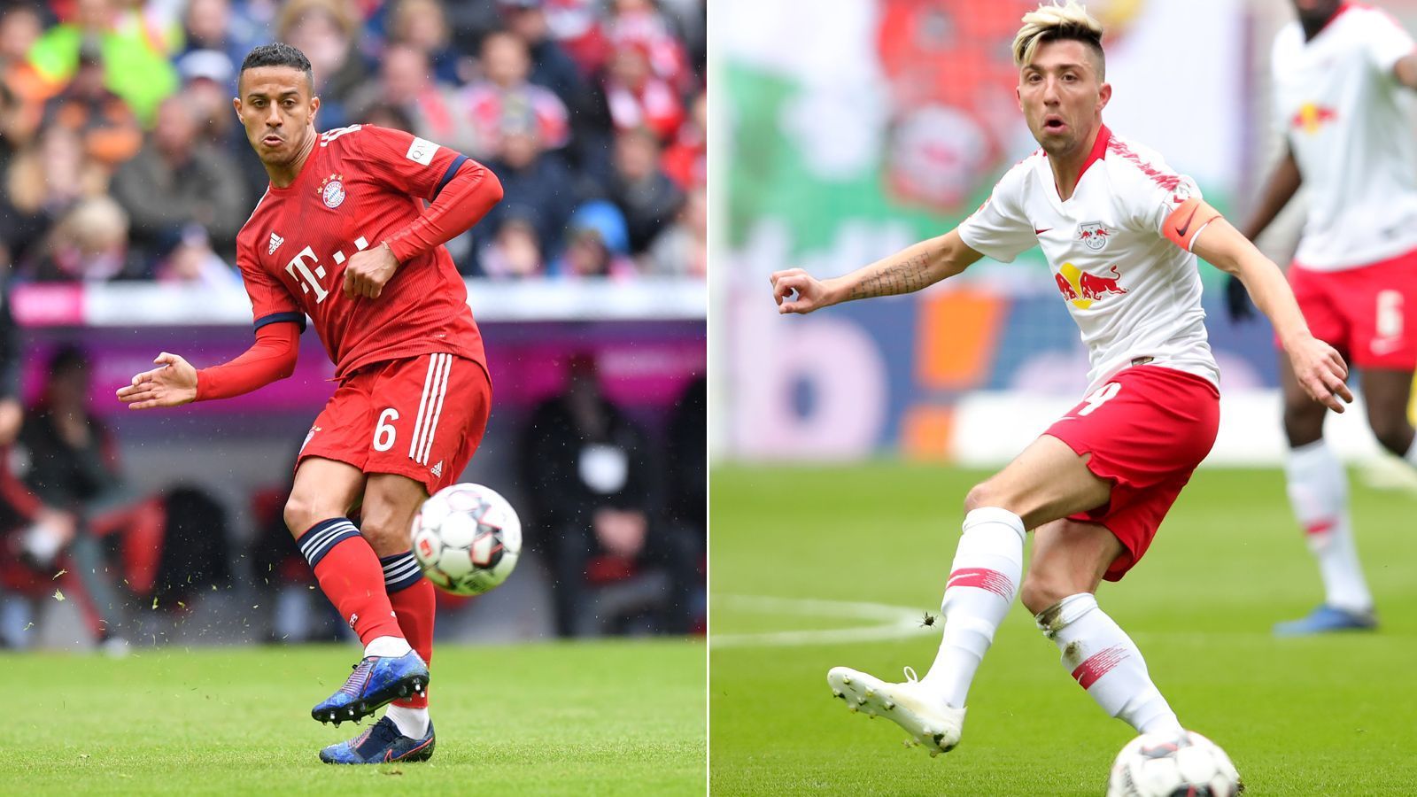 
                <strong>Thiago vs. Kevin Kampl</strong><br>
                Thiago ist auch in dieser Saison der Motor des Bayern-Spiels: Nur Joshua Kimmich hatte in der Liga mehr Ballkontakte als der Spanier. Seine Passquote von 93 Prozent ist gigantisch, und endlich blieb der 28-Jährige von größeren Verletzungen verschont und kommt so in dieser Spielzeit auf so viele Bayern-Pflichtspiele wie noch nie (das Finale wäre sein 42. Pflichtspiel der Saison). Auf der Gegenseite ist Kevin Kampl der einzige im Leipziger Kader, der jemals ein Pokalspiel gegen die Bayern gewonnen hat (mit Leverkusen). Kampl ist bei RB inzwischen zum Führungsspieler gereift, übernahm in Orbans Abwesenheit die Kapitänsbinde und spielte als Ruhepol und Ballverteiler für RB eine gute Saison (zwei Tore, sechs Assists). Trotzdem gilt in diesem Duell: Thiago oder nix! 4:3 Bayern
              