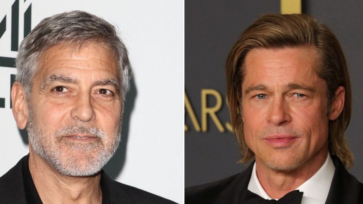 George Clooney (l.) und Brad Pitt stehen für den neuen Actionthriller "Wolfs" wieder gemeinsam vor der Kamera.