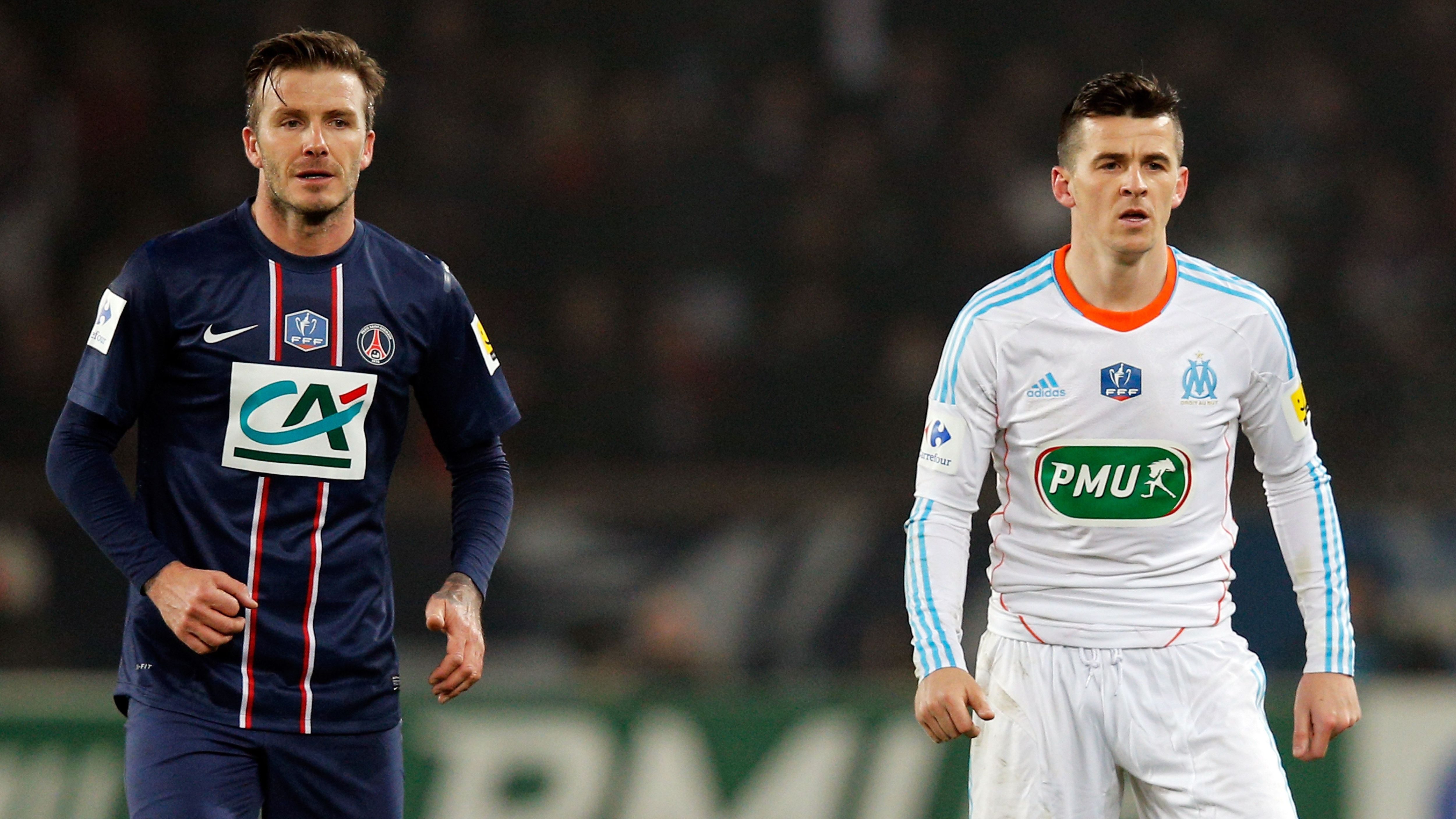 <strong>Joey Barton (Olympique Marseille)</strong><br>Einen Briten in der Ligue 1 sieht man nicht alle Tage - auf diesem Bild waren es gleich zwei. David Beckham und Joey Barton. Gerade Bartons Leihe von QPR zu Marseille im Jahr 2012 kam für viele überraschend. Dennoch war es irgendwie ein Match. Englands Rüpel passte zu Marseilles Spielstil.