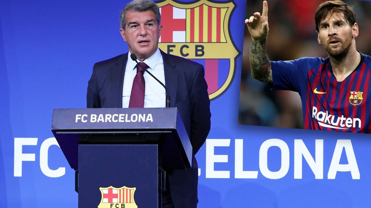 Joan Laporta Lionel Messi FC Barcelona