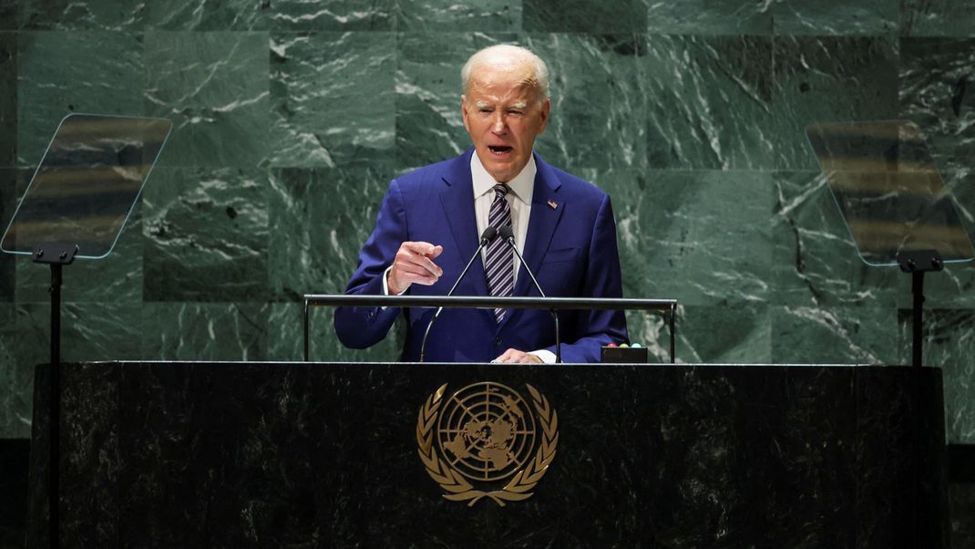 US-Präsident Joe Biden während seiner Rede bei der UN-Generaldebatte.