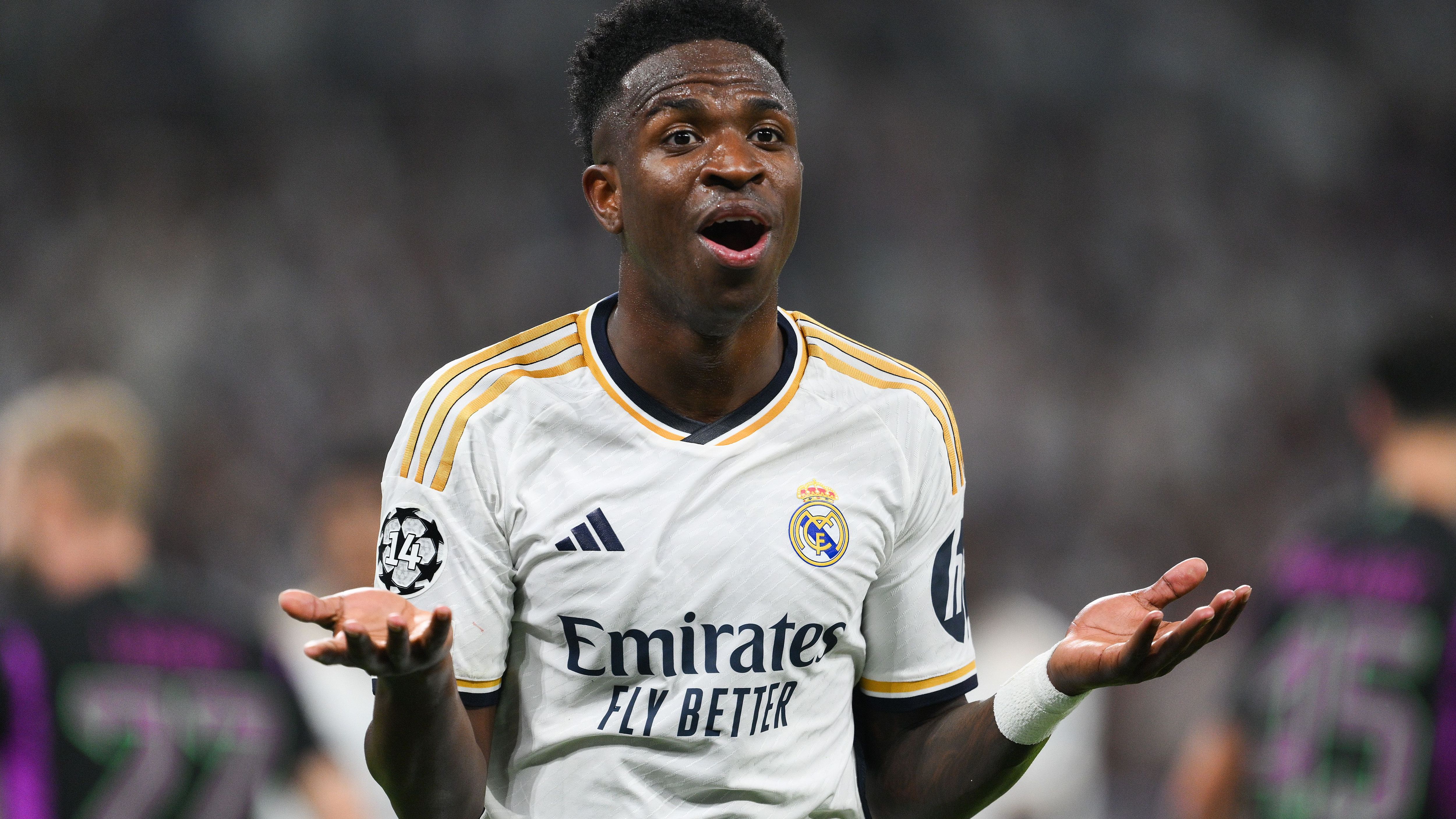 <strong>Platz 2 (geteilt): Vinicius Jr. - Marktwert: 180 Millionen Euro</strong>&nbsp;<br>Alter: 24<br>Verein: Real Madrid