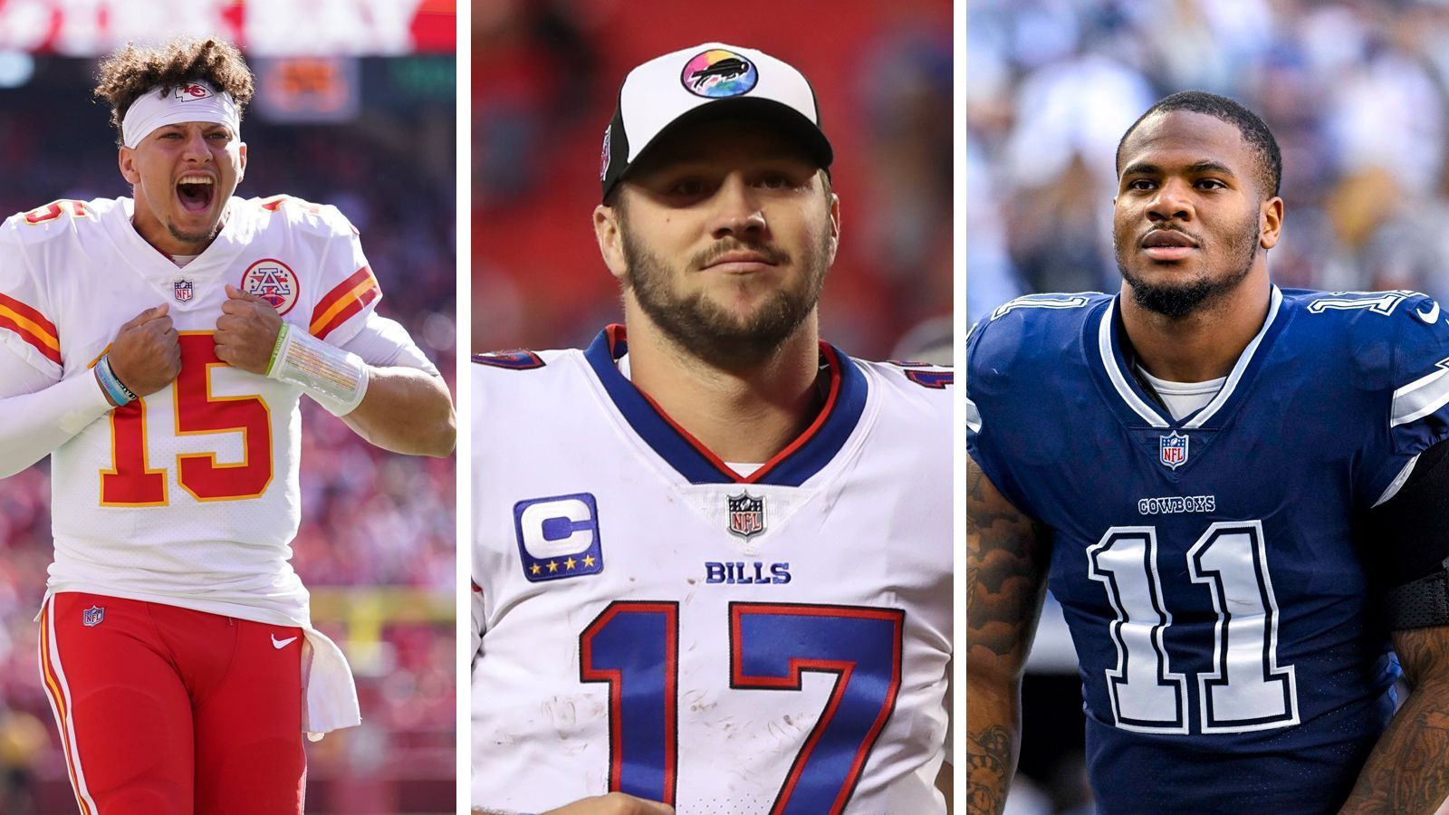 
                <strong>Mahomes, Allen, Parsons - meistverkaufte Trikots der NFL-Saison 2022</strong><br>
                Die NFL hat die meisten Trikotverkäufe der Regular Season 2022 bekanntgegeben. ran zeigt euch, welche Stars bei den Fans in Sachen Trikotkauf ganz hoch im Kurs standen (Quelle: Offizieller NFL-Shop). 
              