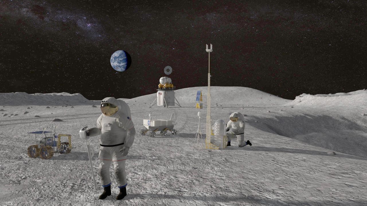 Bei der ersten Landung werden die Astronaut:innen noch ohne Mondmobil auskommen müssen und auch nur wenige Tage auf der Oberfläche verbringen. 