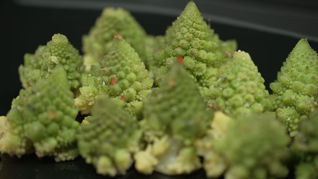 Romanesco eignet sich perfekt, um einen Wald mit Tannen darzustellen. Wir zeigen dir, wie's geht!