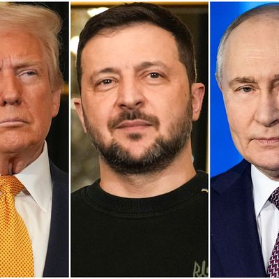 Trump, Selenskyj und Putin. 