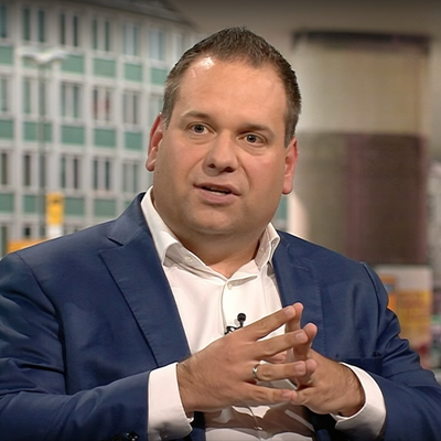 Hagens Oberbürgermeister-Kandidat Dennis Rehbein (CDU) in der ZDF-Sendung "Markus Lanz"