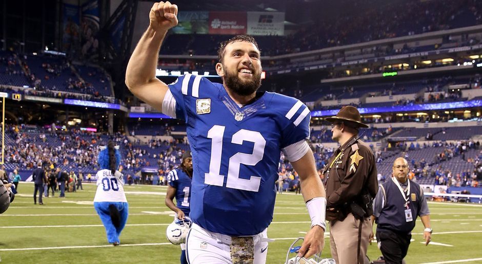 
                <strong>Andrew Luck (Indianapolis Colts)</strong><br>
                Platz 1: Getoppt wird das nur von einem. Andrew Luck (26) kassiert durchschnittlich 24,6 Millionen für die neue Spielzeit. Erst Ende Juni einigte er sich mit den Colts auf einen neuen Fünf-Jahres-Vertrag über 122,97 Millionen Dollar - mit einem Signing Bonus von 32 Millionen Dollar.
              