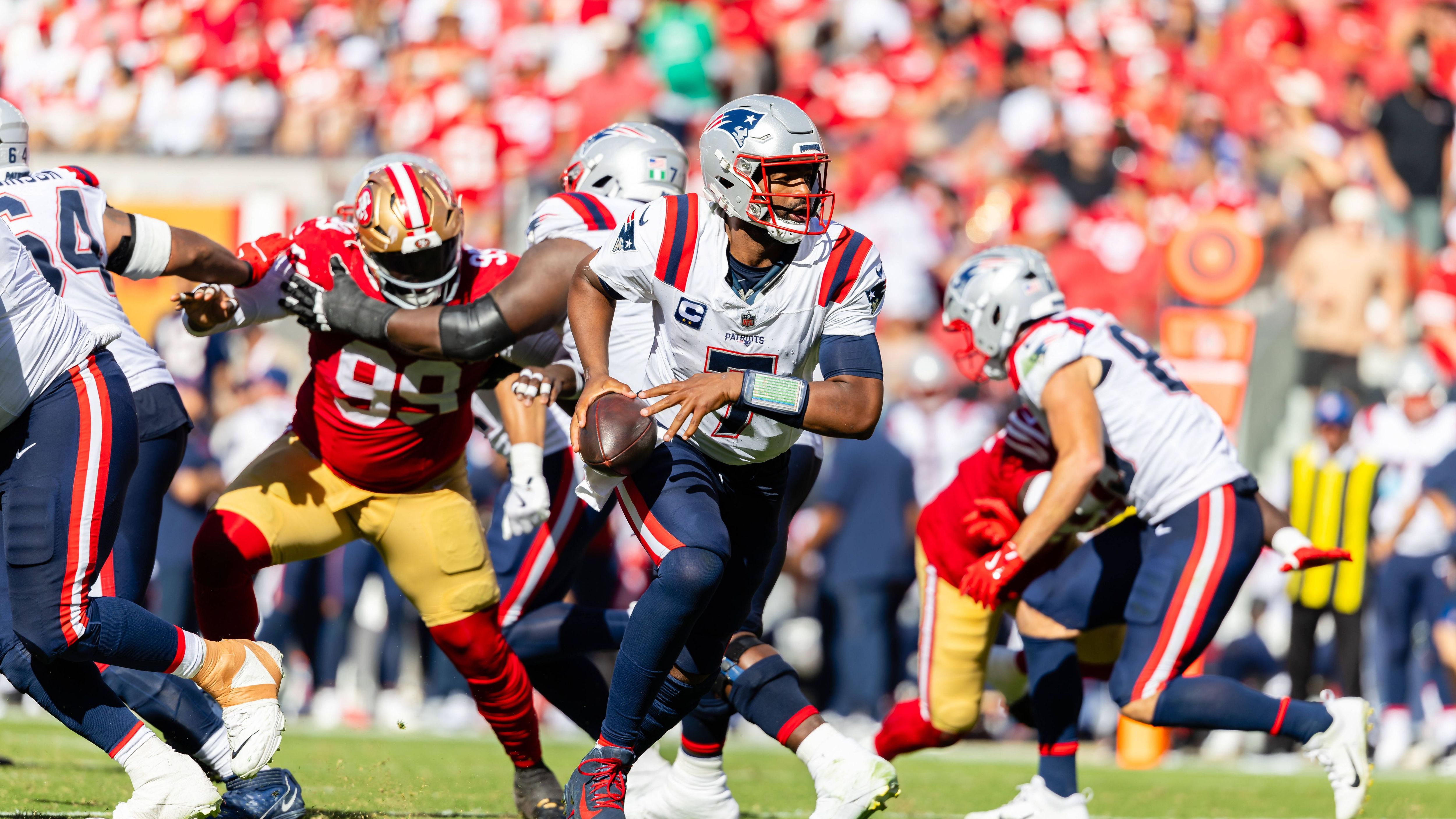 <strong>New England Patriots</strong><br>Angstgegner: San Francisco 49ers<br>Bilanz: 5-10 <br>Winning Percentage: 0,333
