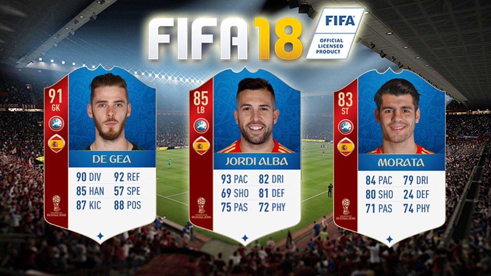 
                <strong>Spaniens WM-Kader in FIFA 18</strong><br>
                Die WM 2018 steht vor der Tür und damit wird es auch Zeit für ein Update in FIFA 18! Alle Spieler der WM-Teilnehmer - also auch potenzielle Kandidaten, die letzten Endes vielleicht gar nicht in Russland dabei sind - bekommen neue Spielerkarten. ran.de zeigt den spanischen WM-Kader mit den neuen Werten.
              