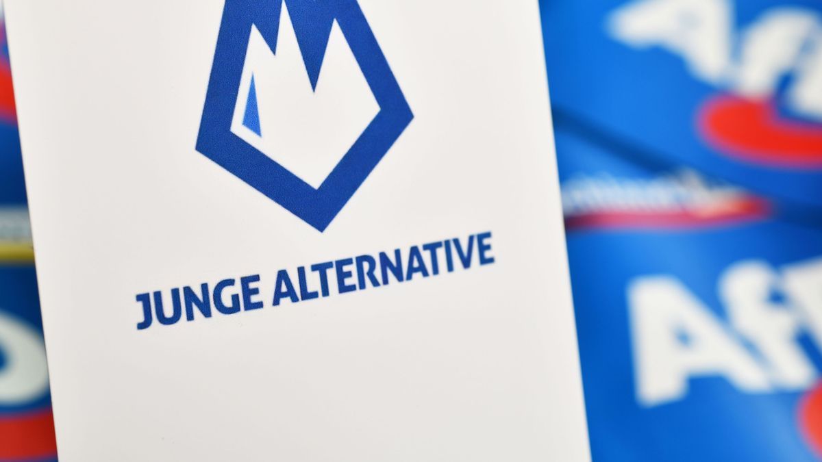 Burgdorf, Lower Saxony, Germany - February 7, 2024: Young Alternative for Germany, Junge Alternative -  JA is a right-wing extremist youth organisation in Germany