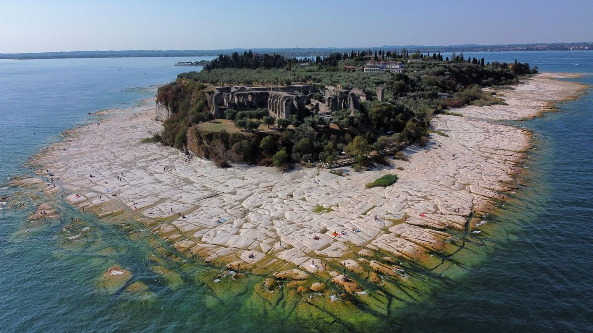 Trockenheit in Italien: Dem Gardasee geht immer mehr das Wasser aus.