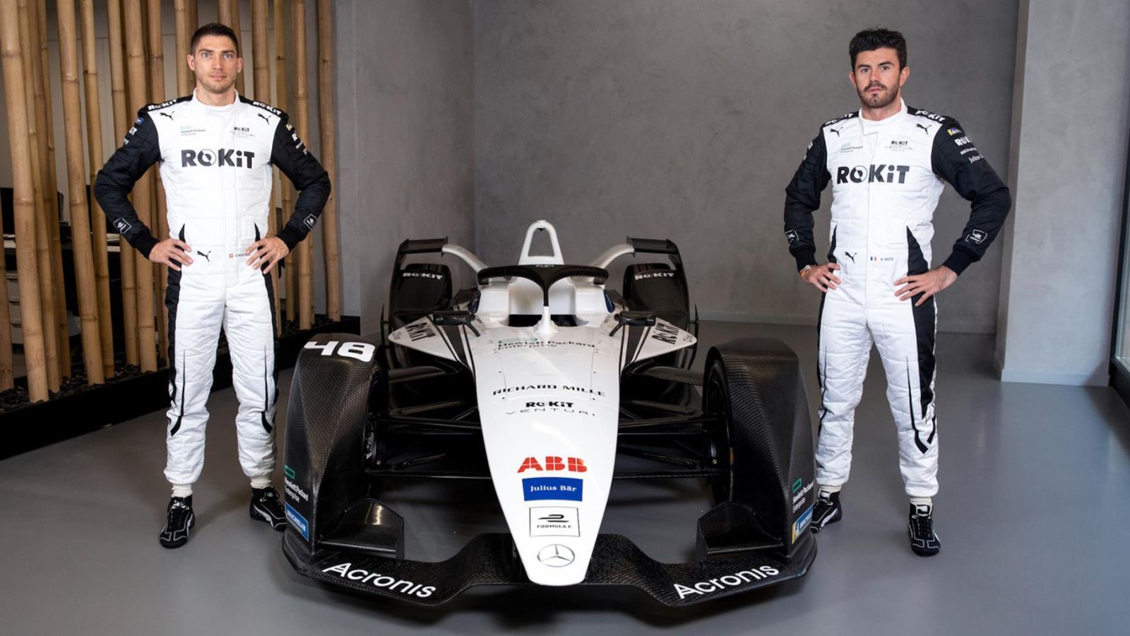 
                <strong>ROKiT Venturi Racing </strong><br>
                - Fahrer: Edoardo Mortara, Norman Nato- Antrieb: Mercedes- Besonderheiten: Venturi bezieht Motor, Inverter, Hinterachse und Energie-Management-Software von Mercedes. Selbst hergestellt wurden Kühlsystem, Hinterradaufhängung, Dämpfer, Kabelbäume, Software und Onboard-Elektronik.
              