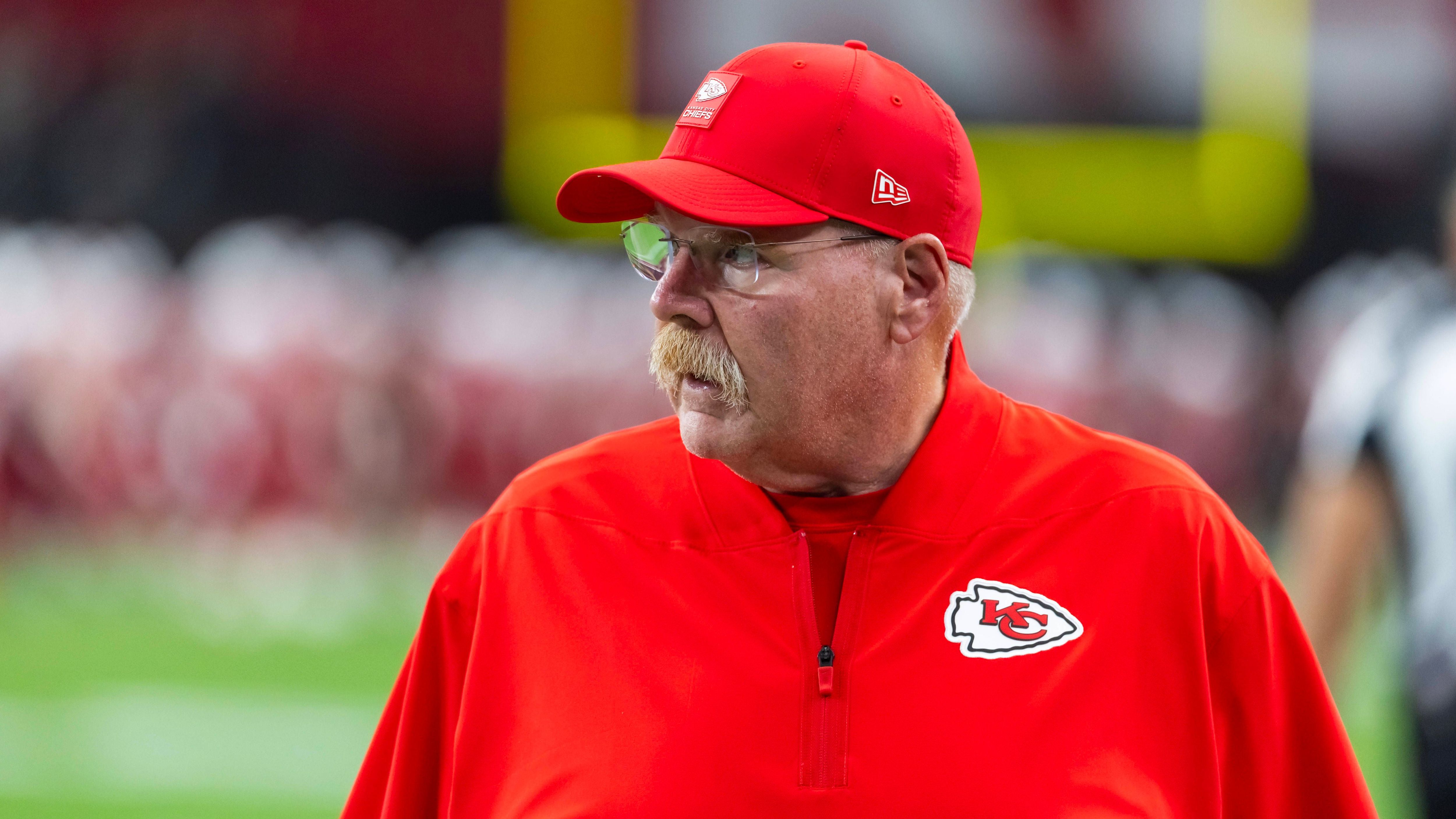 <strong>Platz 31 (geteilt): Andy Reid (Kansas City Chiefs)</strong><br>Quote: +50.000 (bei einem Einsatz von 100 US-Dollar gewinnt man 50.000 US-Dollar)