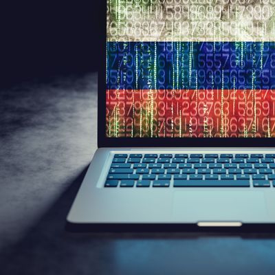 Russian propaganda or troll farm factory. Cyber warfare