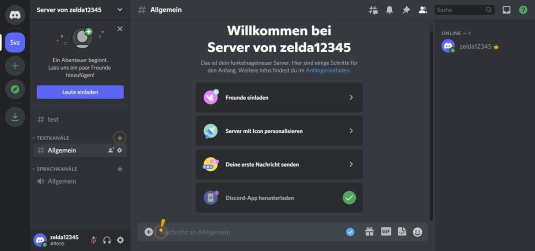 Deinen eigenen Server bei Discord richtest du unkompliziert ein. Das ist deine Zentrale bei dem Dienst.