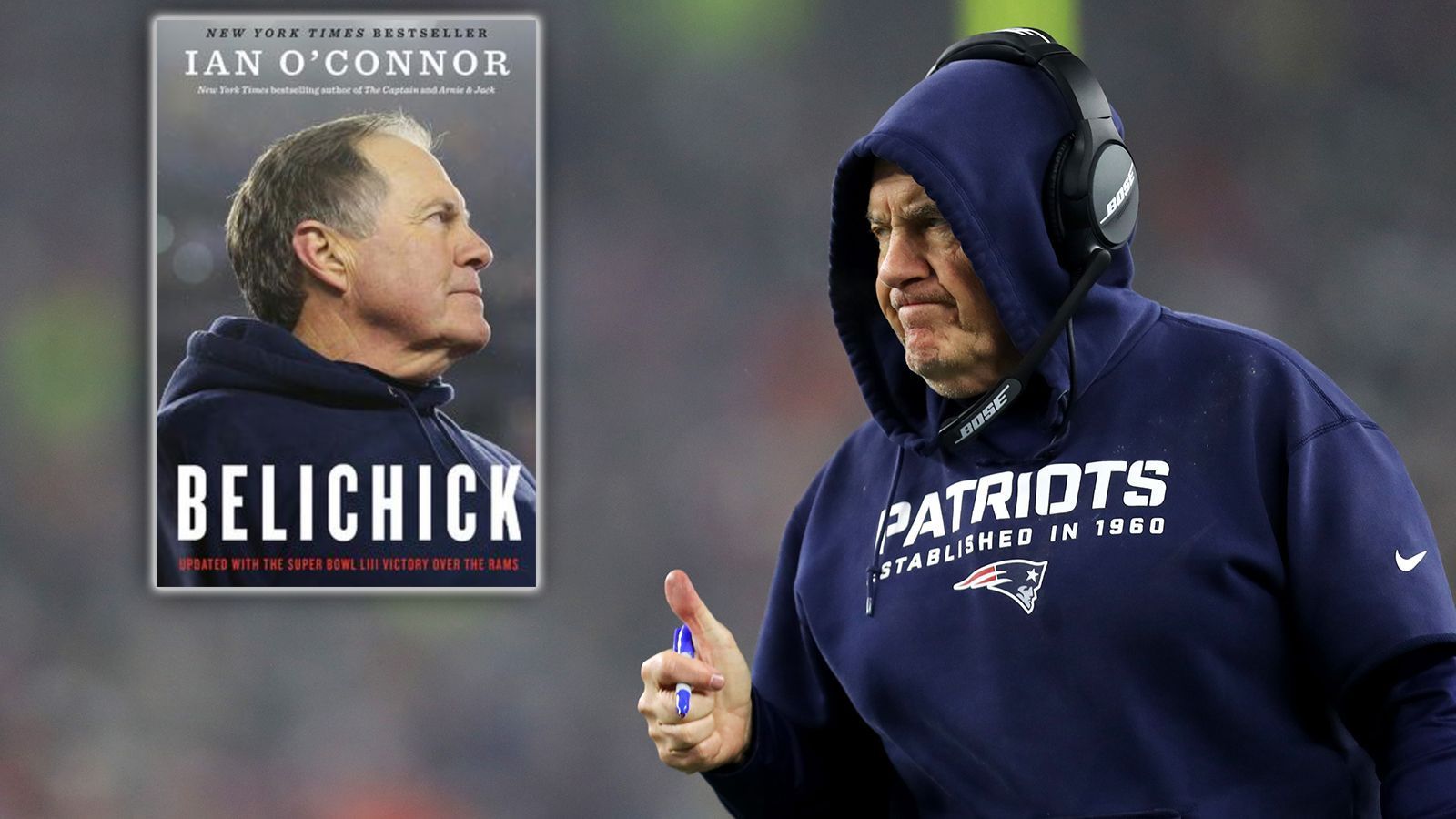 
                <strong>Buch: Belichick: The Making of the Greatest Football Coach of All Time</strong><br>
                Autor: Ian O'ConnorInhalt: Die Biografie über den erfolgreichsten Head Coach der NFL-Geschichte.
              