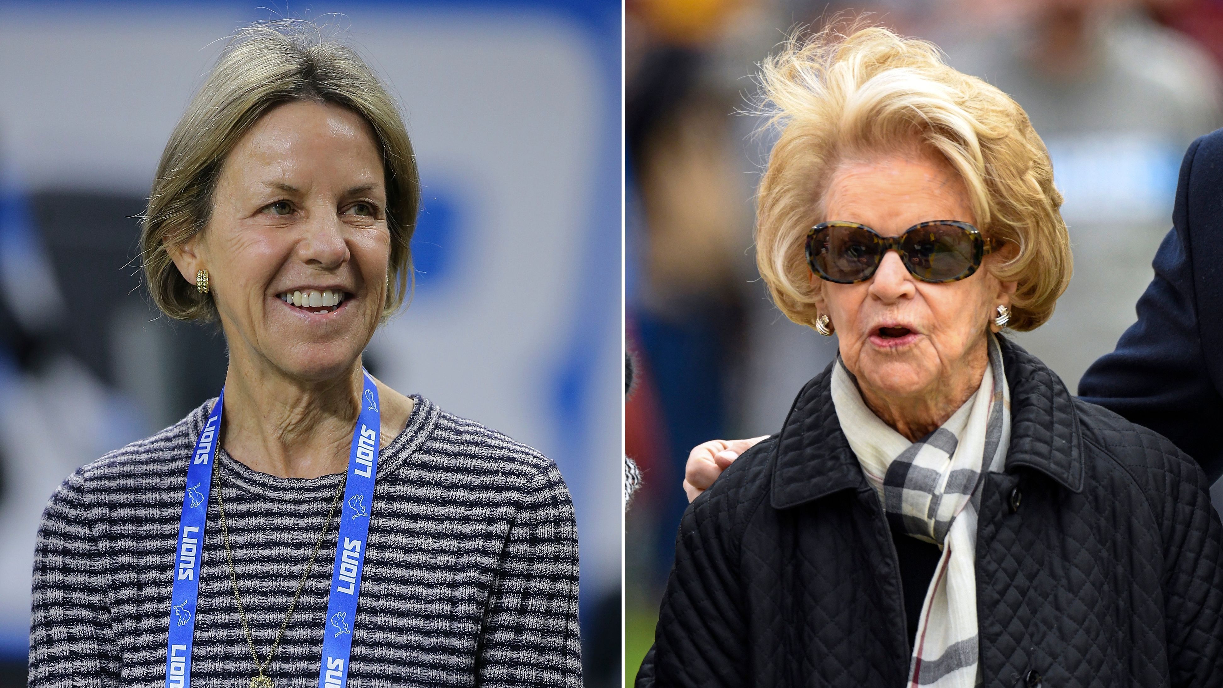 <strong>Detroit Lions - Sheila Ford Hamp</strong><br>
                Martha Firestone Ford (re.) übergab die Zügel der Detroit Lions an ihre Tochter Sheila Ford Hamp (li.). Dies ging aus einer Erklärung des Teams hervor. Hamp, die ihr Engagement innerhalb der Franchise in den letzten Jahren kontinuierlich verstärkt hat, wird die Rolle der Haupteigentümerin und Vorsitzenden des Teams übernehmen.