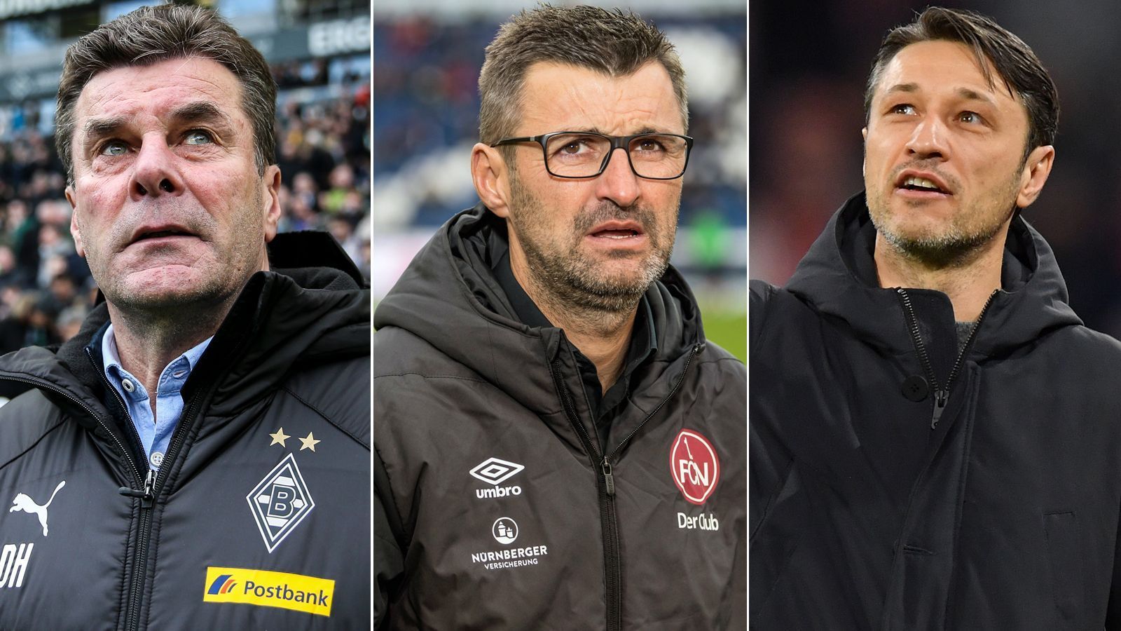 
                <strong>Trainerverschleiß der Bundesligisten seit 1963</strong><br>
                Michael Köllner (Mi.) ist beim 1. FC Nürnberg bereits seit Februar Geschichte. Damit nahmen die Franken bei sich den 55. Trainerwechsel seit Einführung der Bundesliga im Jahr 1963 vor und bauen ihre Führung in dieser Kategorie weiter aus. ran.de blickt auf den Trainerverschleiß der aktuellen Bundesliga-Klubs und einiger ehemaliger Erstligisten, die bekanntlich für eine hohe Fluktuation bei den Cheftrainer-Posten stehen.
              