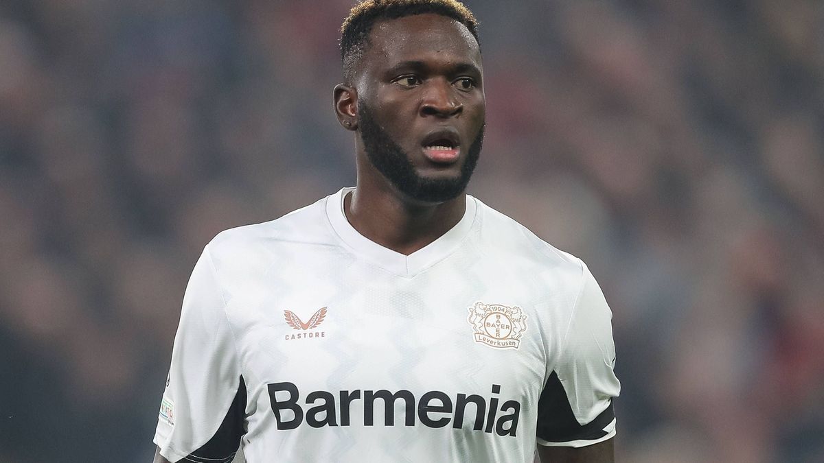 UEFA Champions League, League Stage Liverpool v Bayer 04 Leverkusen Victor Boniface of Bayer Leverkusen during the UEFA Champions League, League Stage match Liverpool vs Bayer 04 Leverkusen at Anfi...