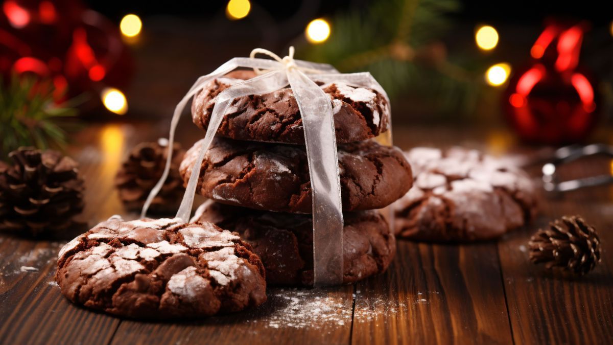 Weihnachtliche Schokoplätzchen ohne Zucker