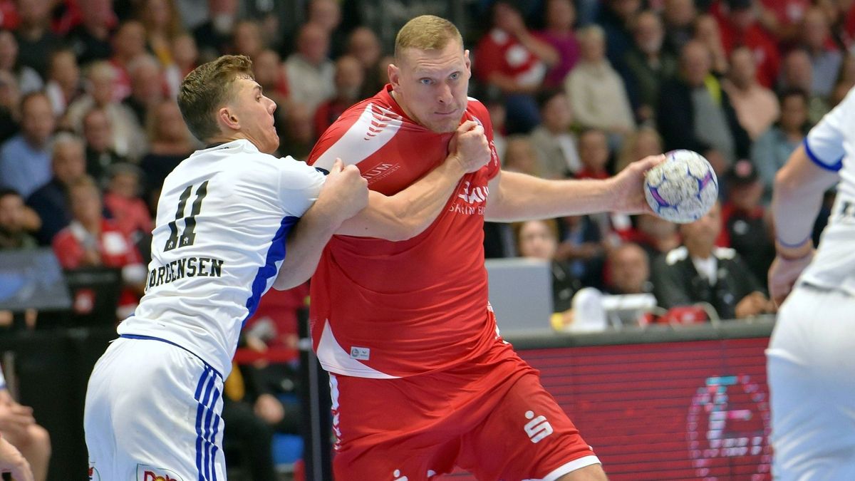 Kaum zu halten: Melsungens Dainis Kristopans