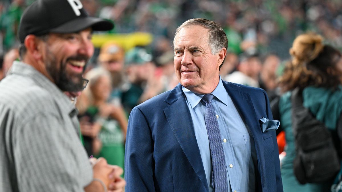 PHILADELPHIA, PA - SEPTEMBER 16: Coaching legend Bill Belichick before the game between the Philadelphia Eagles and the Atlanta Falcons on September 16th, 2024 at Lincoln Financial Field in Philade...