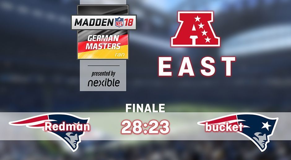 
                <strong>AFC East-Gewinner</strong><br>
                Christopher "Redman" Sprencz konnte in der AFC East den Sieg einfahren. Das Finale endete in einem 28:23 für den Patriots-Fan.
              