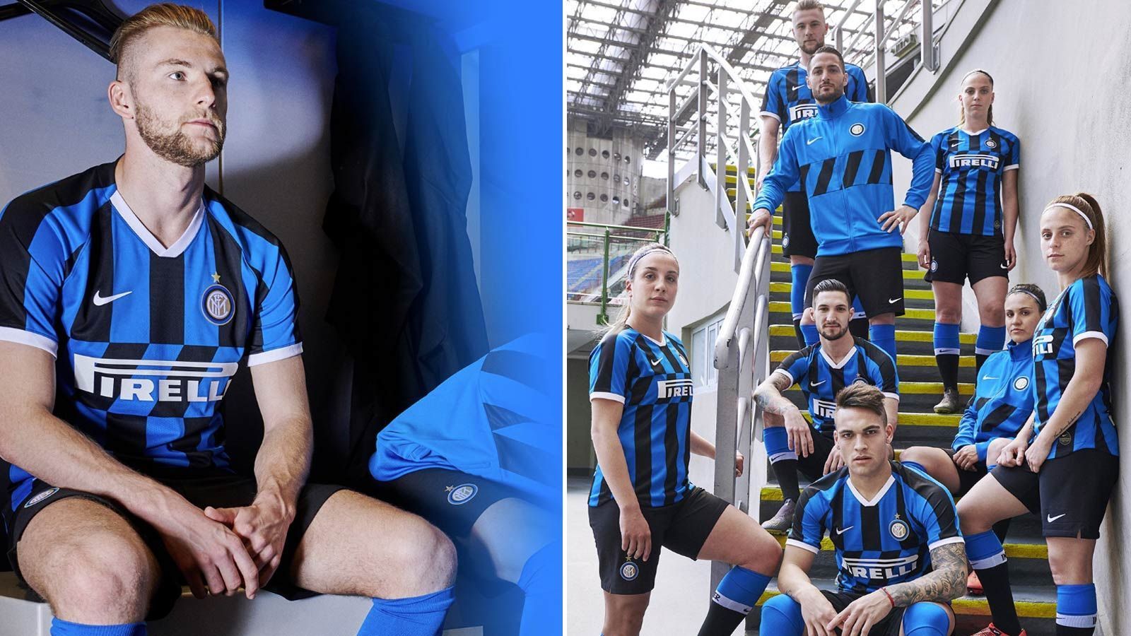 
                <strong>Inter Mailand</strong><br>
                Inter Mailand präsentierte zuletzt schon das neue Heimtrikot für die Saison 2019/2020. Natürlich ist das Jersey wie gewohnt in dunkelblau und schwarz gehalten. Zu den mitunter bekannten Längsstreifen kommt allerdings noch eine Besonderheit. Neu sind die Querstreifen, welche auf der Brust im Hintergrund des Logos des Hauptsponsors zu sehen sind. Sie sollen an das legendäre Heimtrikot aus der Saison 1989/1990 erinnern. Der Blauton ist zudem etwas heller als beim letzten Trikot und die Streifen finden sich nun auch auf der Schulter wieder. Das Outfit wird durch schwarze Hosen und blau-schwarze Stutzen komplettiert.
              