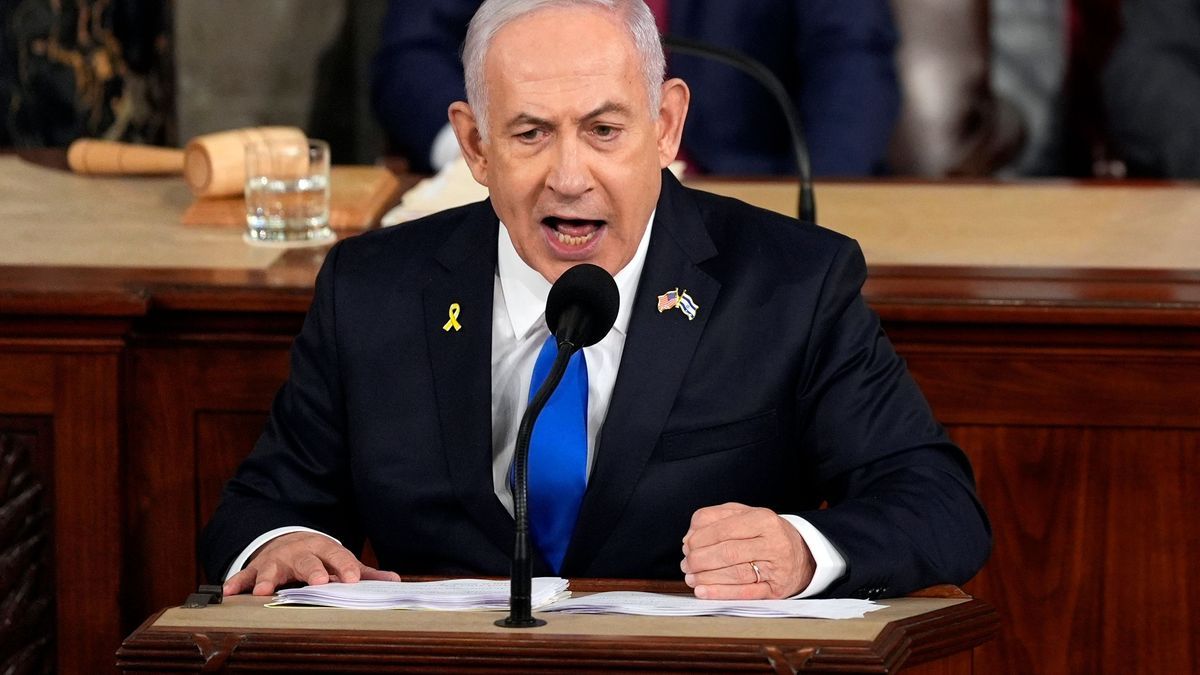 Israels Regierungschef Netanjahu hat vor dem US-Kongress die Kritik am militärischen Vorgehen in Gaza zurückgewiesen