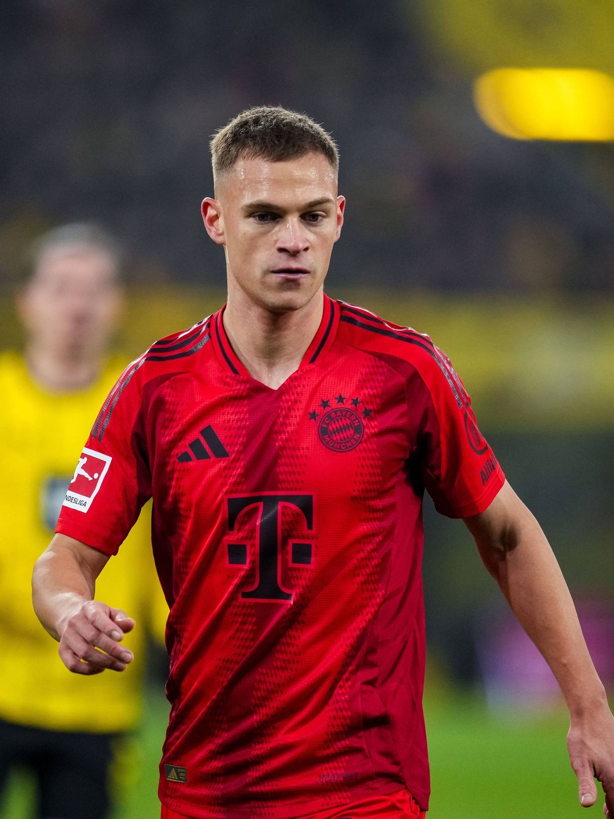 DORTMUND, GERMANY - NOVEMBER 30: Joshua Kimmich of FC Bayern Munchen looks on during the Bundesliga match between Borussia Dortmund and FC Bayern München at Signal Iduna Park on November 30, 2024 i...